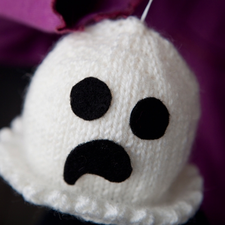 knitted ghost toy